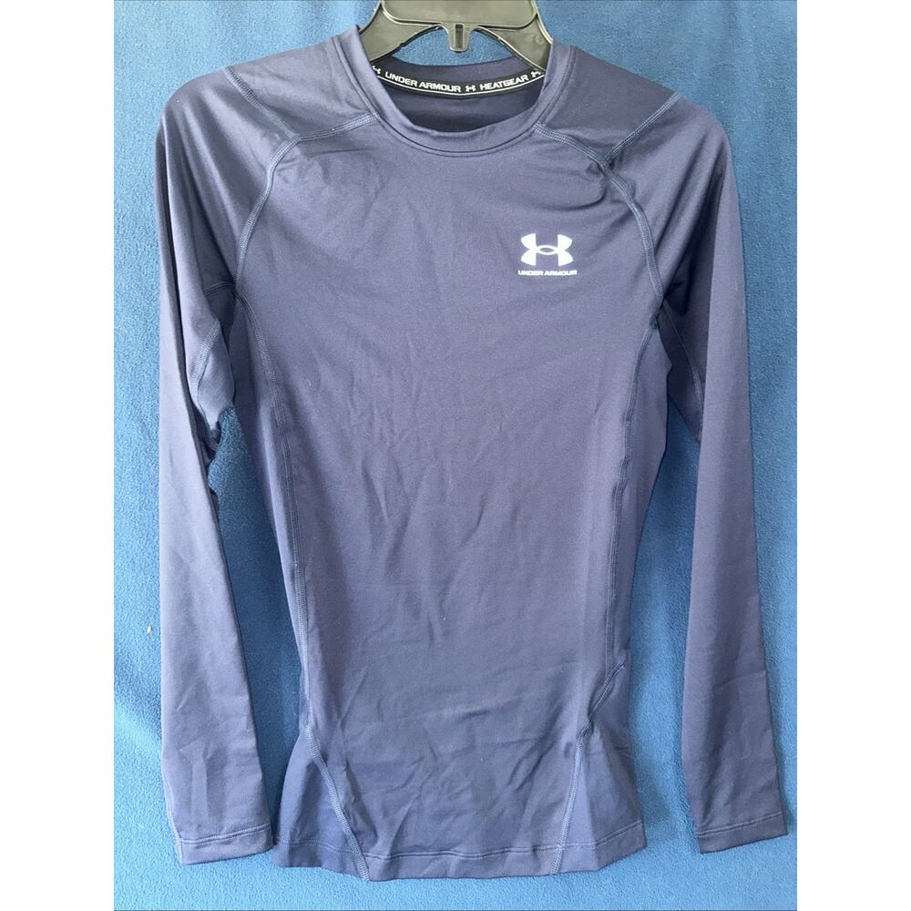 Under Armour Men's HeatGear Compression Long Sleeve Shirt, Navy S (194513905003)